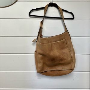 MARNI Carmel leather shoulder bag with gold buckle